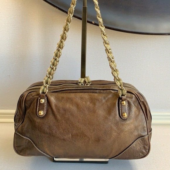 sac Gucci en cuir Brun Métalisé - Picture 7 of 10